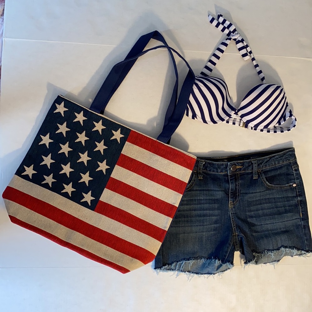American flag beach tote - Picture 13 of 17